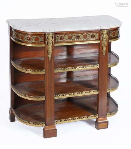 Belle console desserte en amarante, de forme arron…