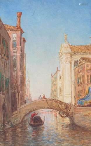 Ecole XX ème siècle Le grand canal Aquarelle sur p…