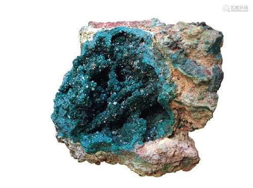 Géode de Dioptase Reneville, RD Congo 25 x 16 x …