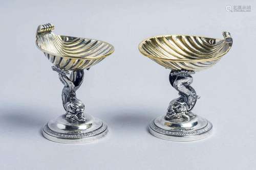 150. Paire de salerons en argent, Lyon 1819 1838, …