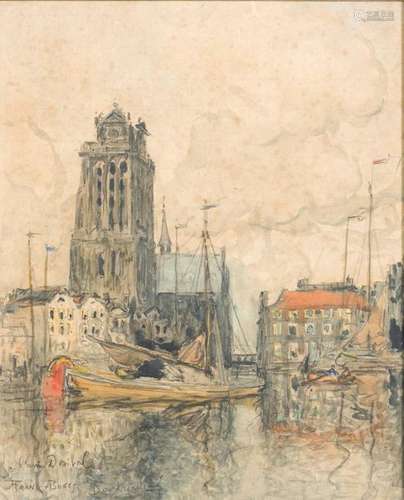 14. Frank BOGGS (1855 1926). Vue de Dordrecht. Aqu…