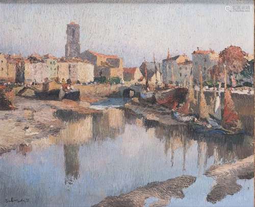 110. Gaston BALANDE (1880 1971). Le port de la Roc…