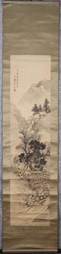 Chinese scroll painting of landscape