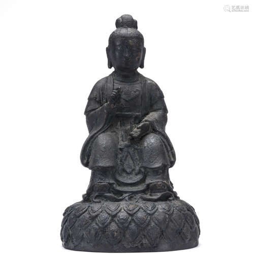 Copper buddha statue