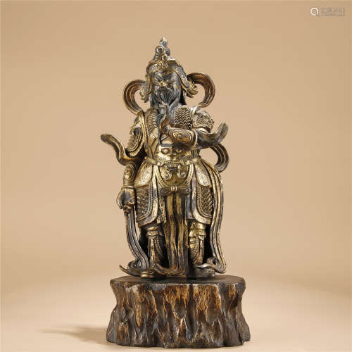 Gilt bronze statue of buddha