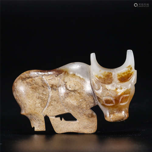 Jade carved cow