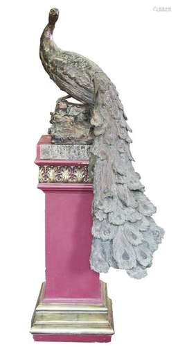 231 Jean Baptiste SLOODTS (1843 ?) Le paon Sculp…