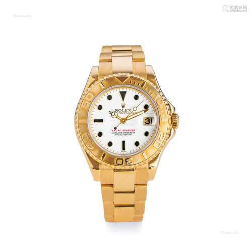 劳力士，精美，黄金链带机械腕表，配备黑玛瑙小时刻度表盘，型号168628，约1999年