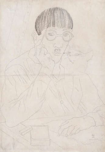 藤田嗣治 1927-1931年作 自画像