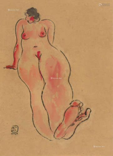 常玉 1920-1930年代作 坐姿裸女