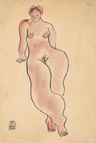 常玉 1920-1930年代作 站姿裸女