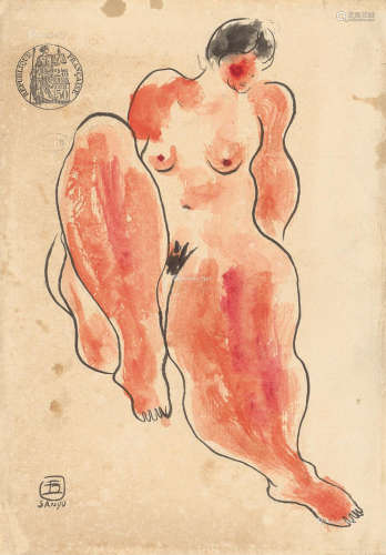 常玉 1920-1930年代作 坐姿裸女