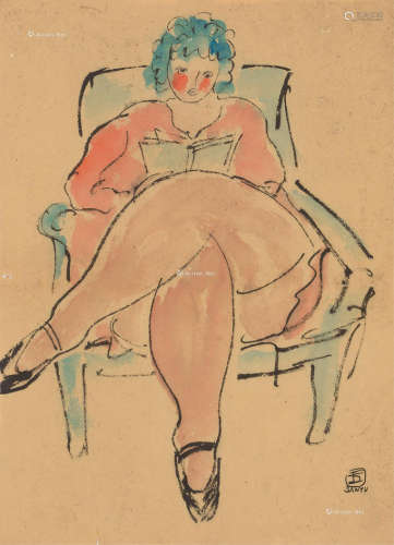 常玉 1920-1930年代作 阅读的女人