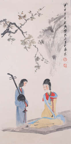 A CHINESE FIGURES PAINTING