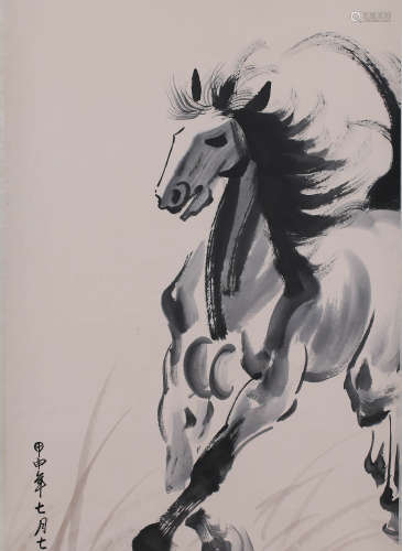 A CHINESE HORSE PAINTING
