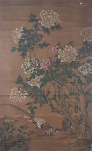 A CHINESE FLOWER AND BIRD PAINTING, LI DI MARK