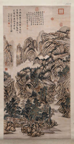 A CHINESE LANDSCAPE PAINTING, WEN ZHENGMING MARK