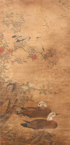 A CHINESE DUCK PAINTING
