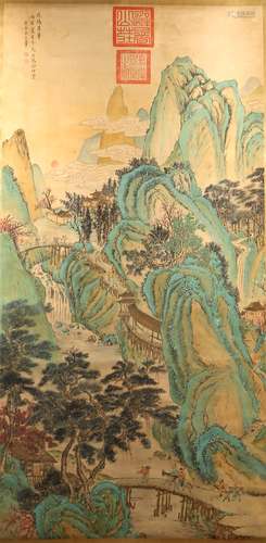 A CHINESE LANDSCAPE PAINTING, WANG HUI MARK