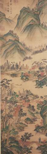 A CHINESE LANDSCAPE PAINTING, WEN ZHENGMING MARK