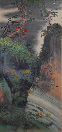 A CHINESE LANDSCAPE PAINTING, TIAN SHIGUAN MARK