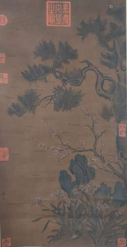 A CHINESE FLOWER PAINTING, CUI BAI MARK