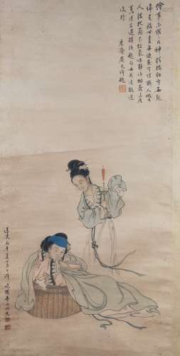 A CHINESE FIGURE PAINTING, FEI XUDAN MARK