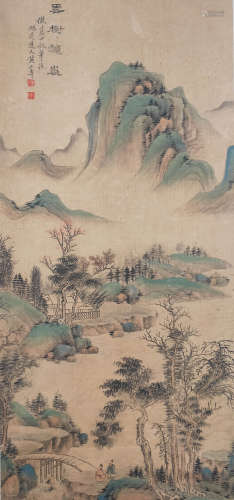 A CHINESE LANDSCAPE PAINTING, HUANG SHANSHOU MARK