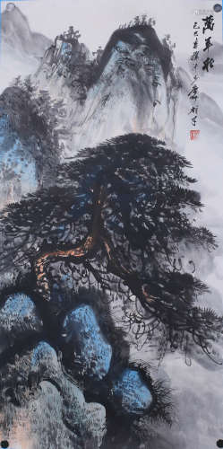 A CHINESE PINE PAINTING