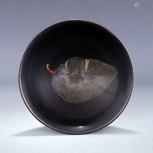 A CHINESE JIZHOU KILN BLACK GLAZE PORCELAIN CUP