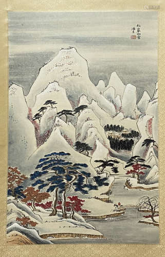 A CHINESE LANDSCAPE PAINTING, PAN SU MARK
