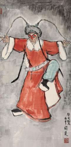 关良（1900-1986） 1980年作 齐天大圣 立轴 设色纸本