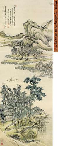 王翚（1632-1717） 1714年作 仿惠崇水邨图 立轴 设色纸本