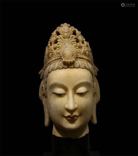 AN ANCIENT CHINESE NORTHERN QI DYNASTY GUANYIN BUDDHA HEAD