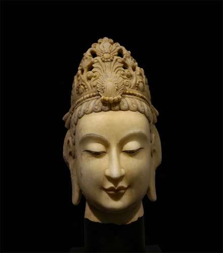 AN ANCIENT CHINESE NORTHERN QI DYNASTY GUANYIN BUDDHA HEAD