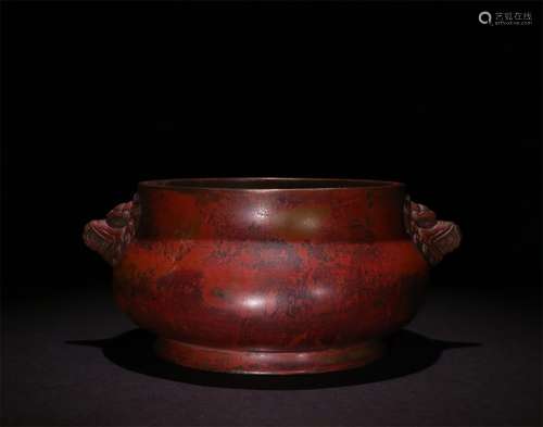 A QING DYNASTY COPPER INCENSE BURNER