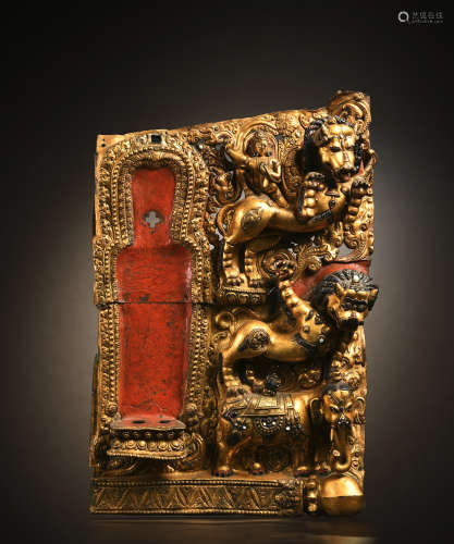 14世纪 铜锤揲造像