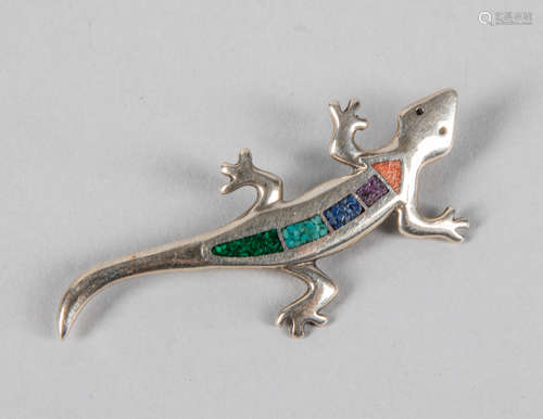 Carolyn Pollack Sterling Lizard Brooch