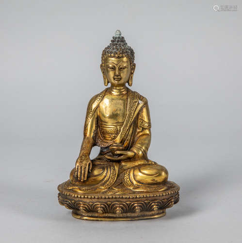 Chinese Gilt Bronze Buddha