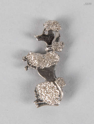 Beau Vintage Sterling Silver Poodle Brooch