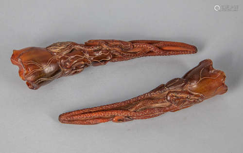 Group of Chinese Carved Horn Sculpture