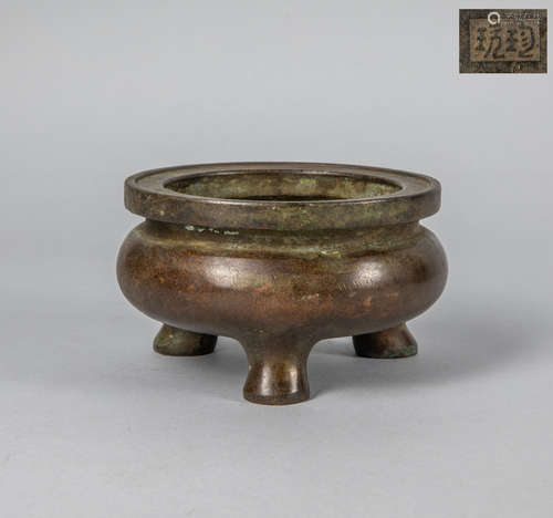 Chinese Bronze Tripod Censer