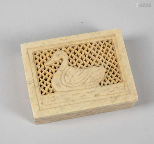 Hand-carved Latice Stone Box