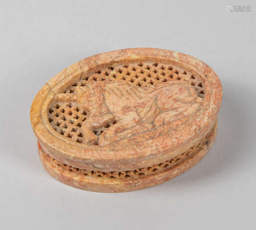 Hand-carved Latice Stone Box