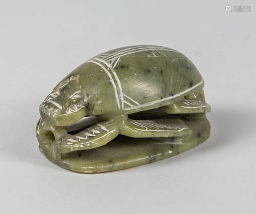 Egypt Type Scarab Carved Hard Stone