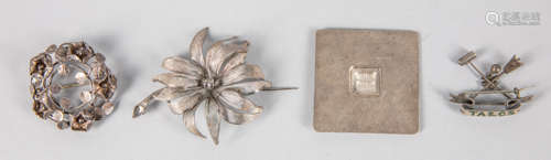 Set of Vintage Silver Brooch