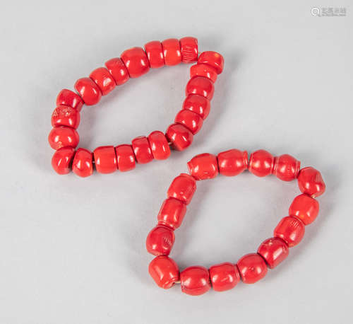 Group of Coral Like Prayer Beads