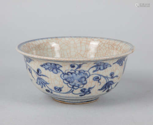 Chinese Export Blue & White Porcelain Bowl