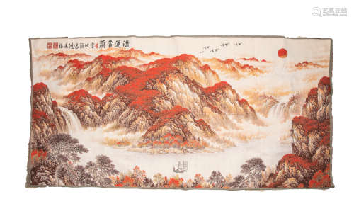 Chinese Embroidered Painting Hanging