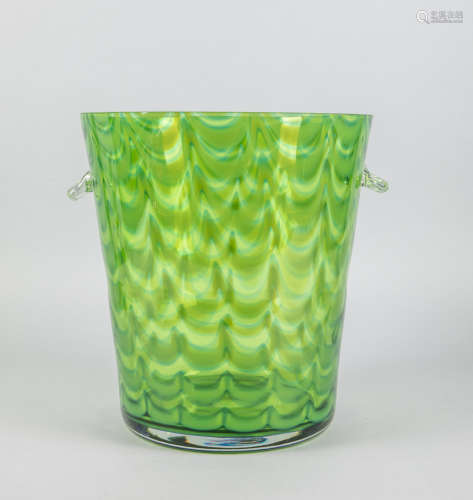 Collectible Large Art Glass Bucket